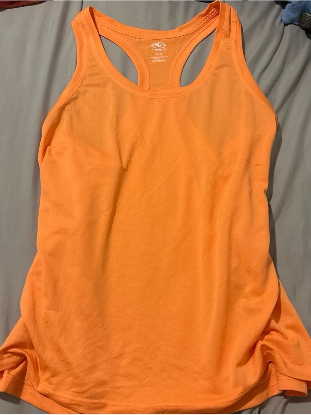 Athletic Works Orange Racerback Muscle Tank